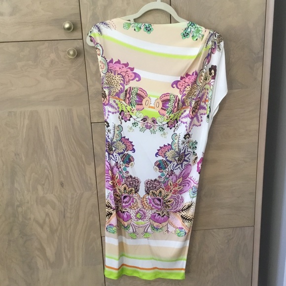 Roberto Cavalli Floral Sleeveless Dress shoulder Pin - EU38 - Picture 5 of 10